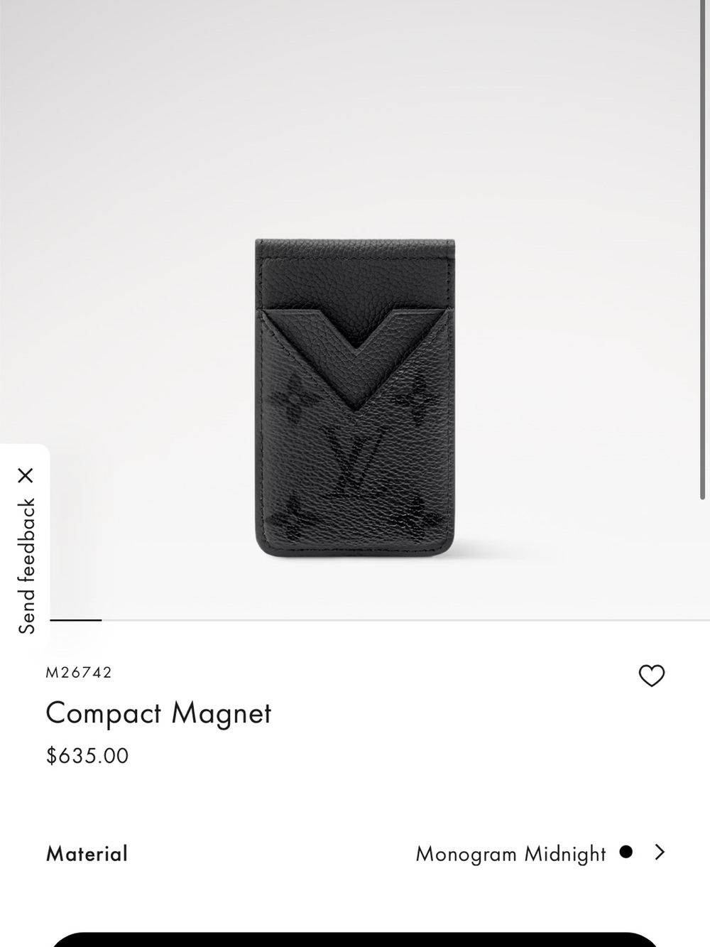 Louis Vuitton Compact Magnet Cardholder in Black Monogram Midnight (Giftable) - Picture 2 of 5